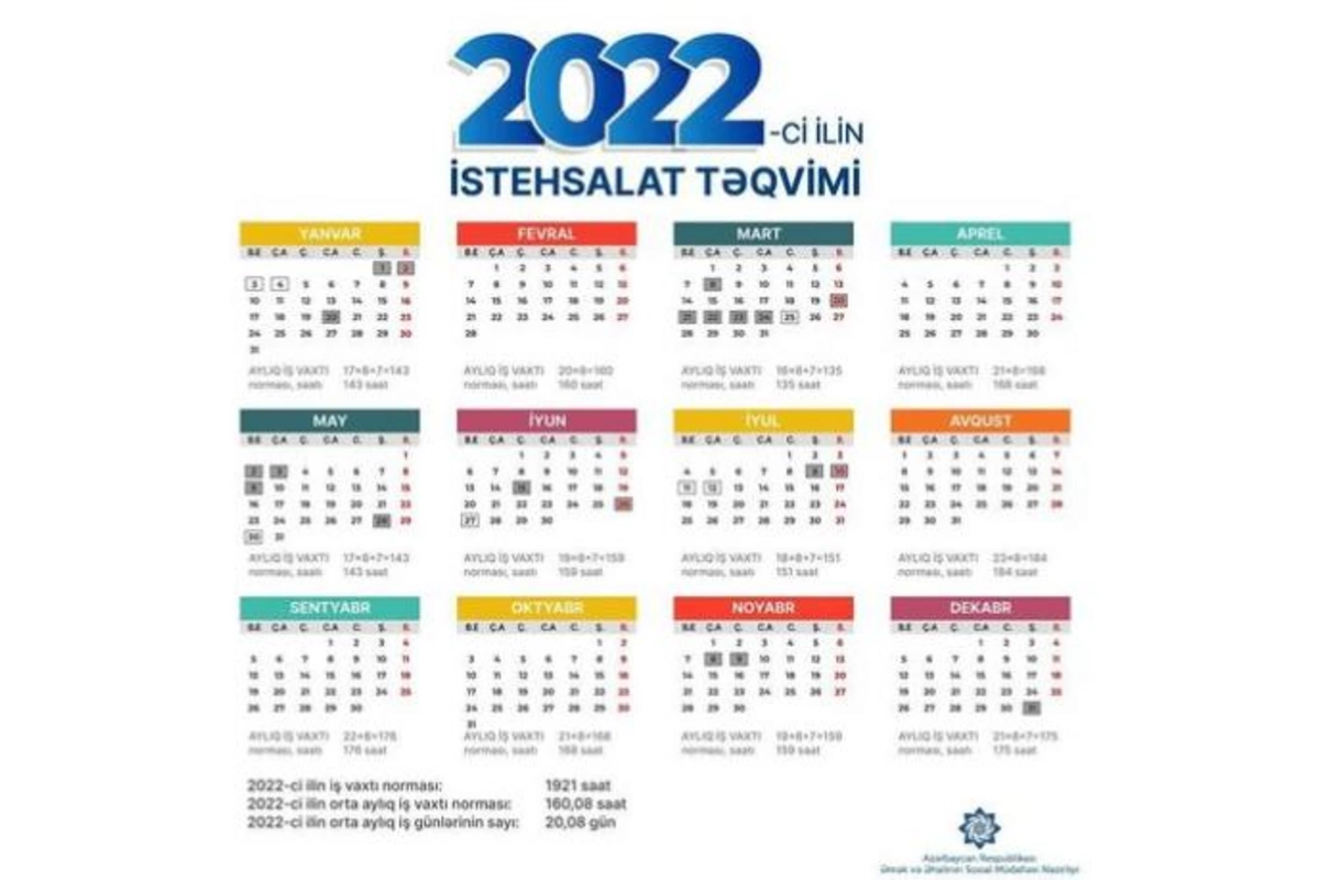 Gələn ilin qeyri-iş günləri açıqlandı
