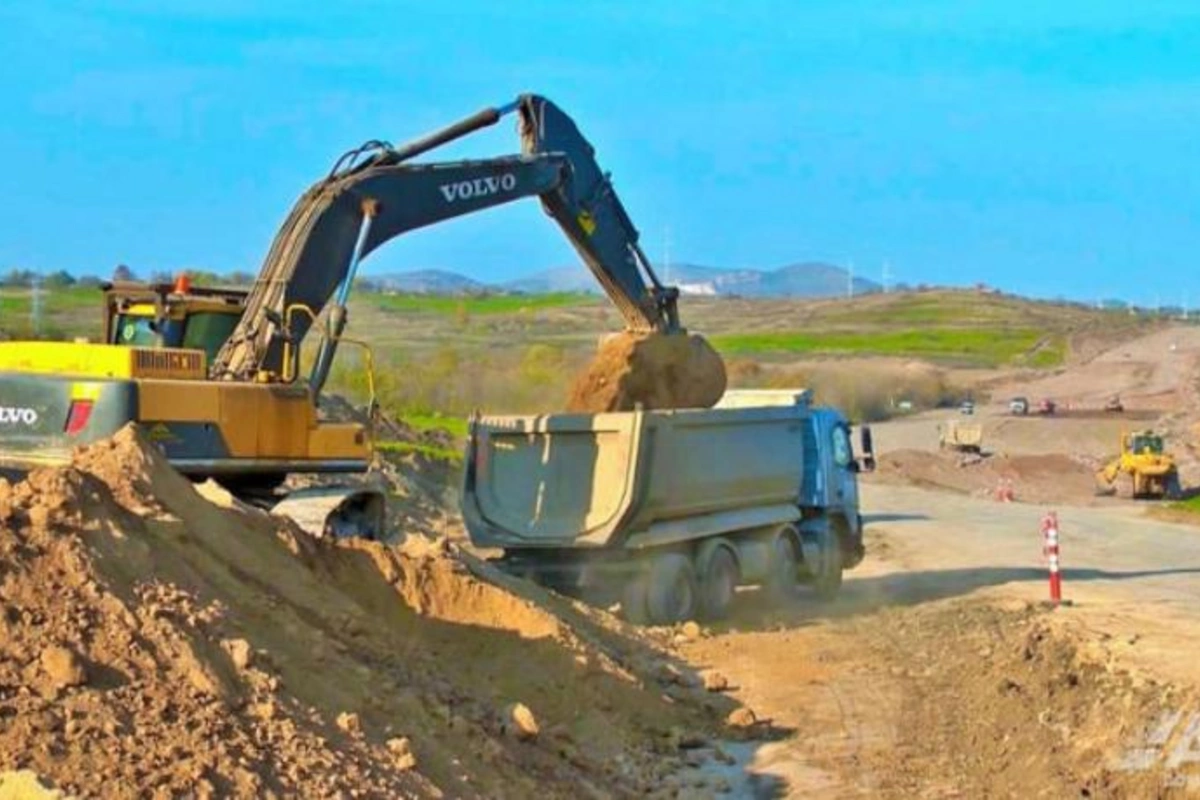 Füzuli-Hadrut avtomobil yolunun tikintisi sürətlə davam etdirilir — FOTO