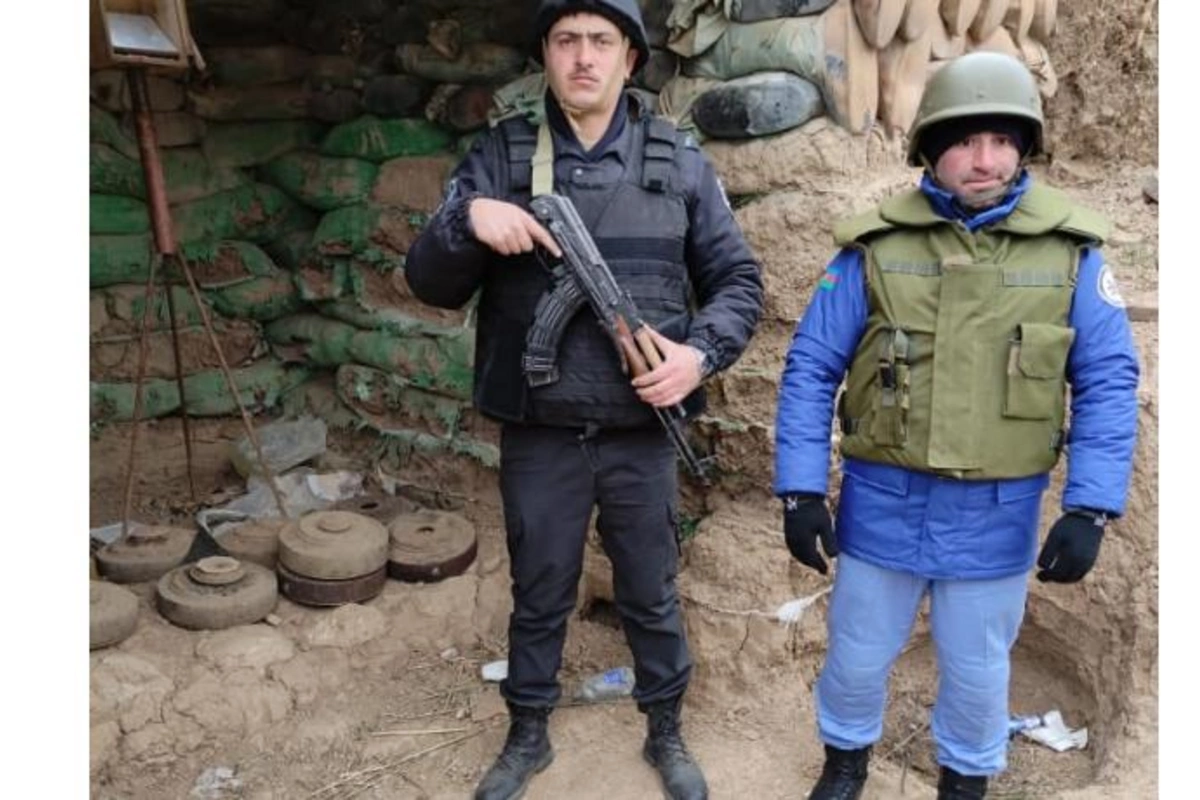 Polislər Xocavənddə minalar aşkar etdilər — FOTOLAR