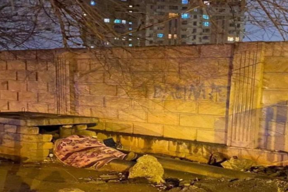 Jurnalist şaxtalı gecədə çöldə yatan kişiyə belə kömək etdi — FOTO