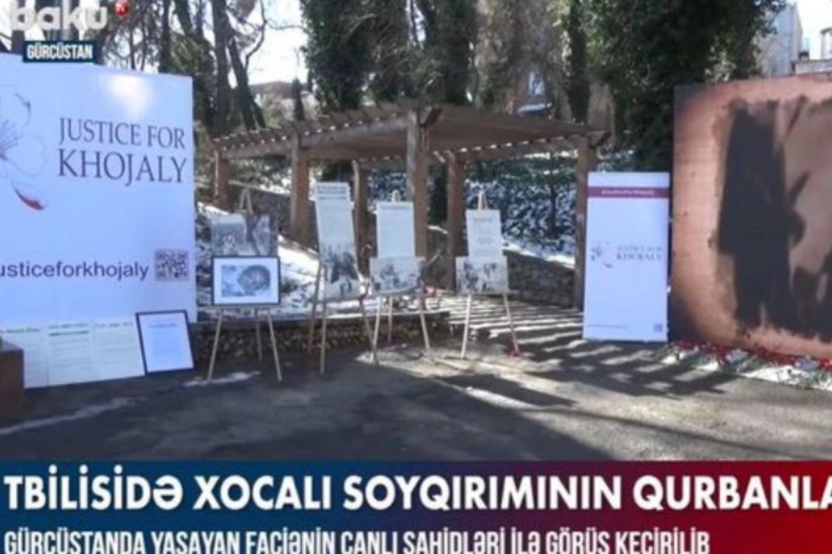 Tbilisidə Xocalı soyqırımının qurbanları anıldı — VİDEO