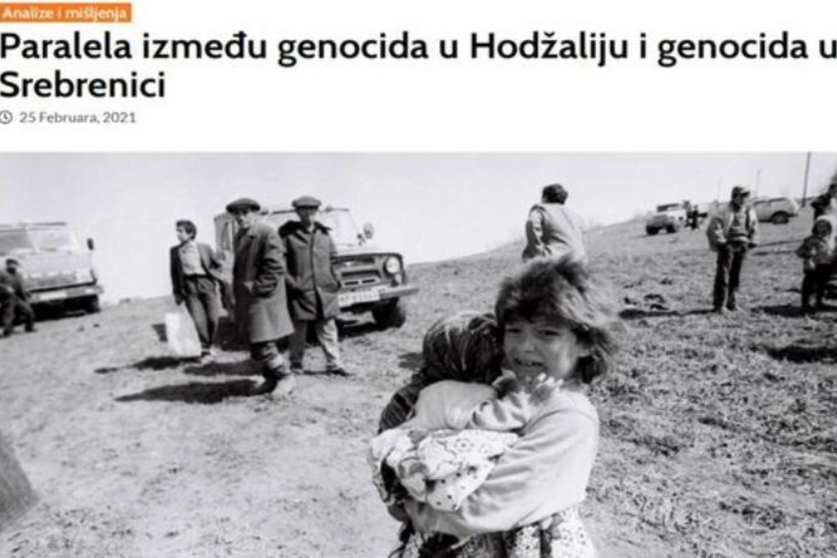 Bosniyalı jurnalist Xocalı və Srebrenitsa soyqırımları paralel təhlil etdi