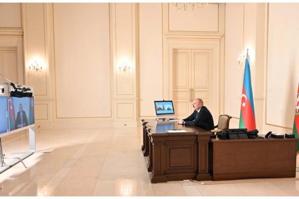 İlham Əliyev Mark Şnayeri videoformatda qəbul etdi — FOTOLAR