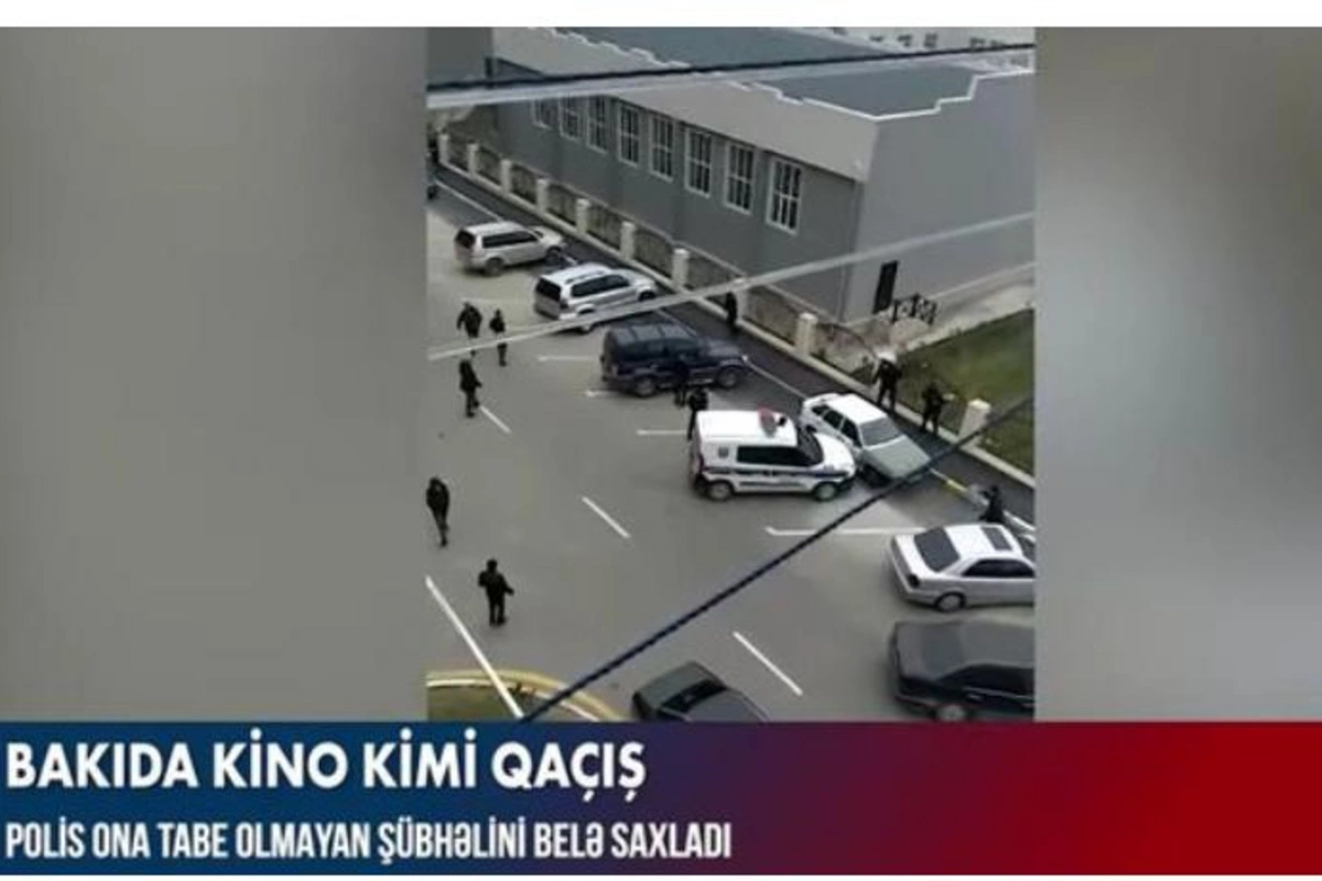 Bakıda polis qaçan şəxsə atəş açdı — VİDEO