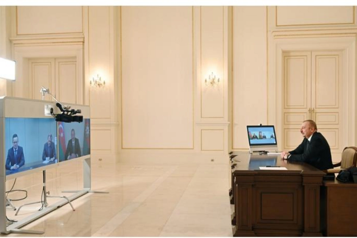 Prezident Macarıstanın xarici işlər və ticarət nazirini videoformatda qəbul etdi — YENİLƏNİB