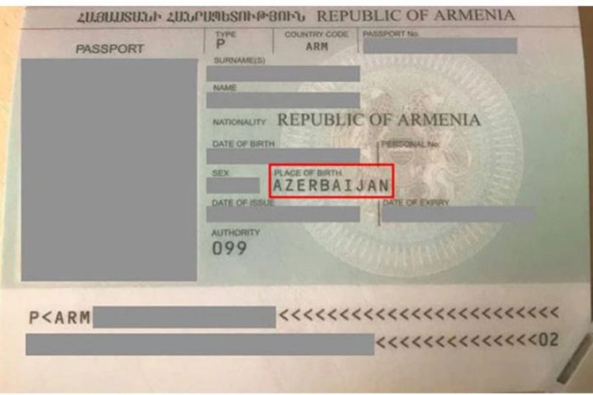 Qarabağ ermənisinin pasportunda doğum yeri Azərbaycan yazıldı