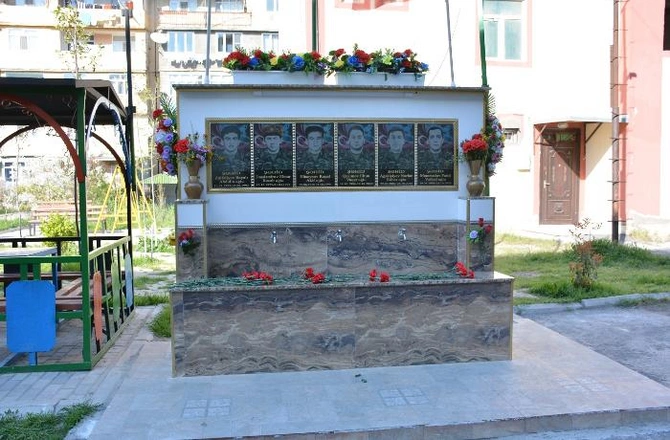 İradə Gülməmmədova şəhidlərin xatirəsinə tikilən bulaq kompleksini ziyarət etdi — FOTOLAR