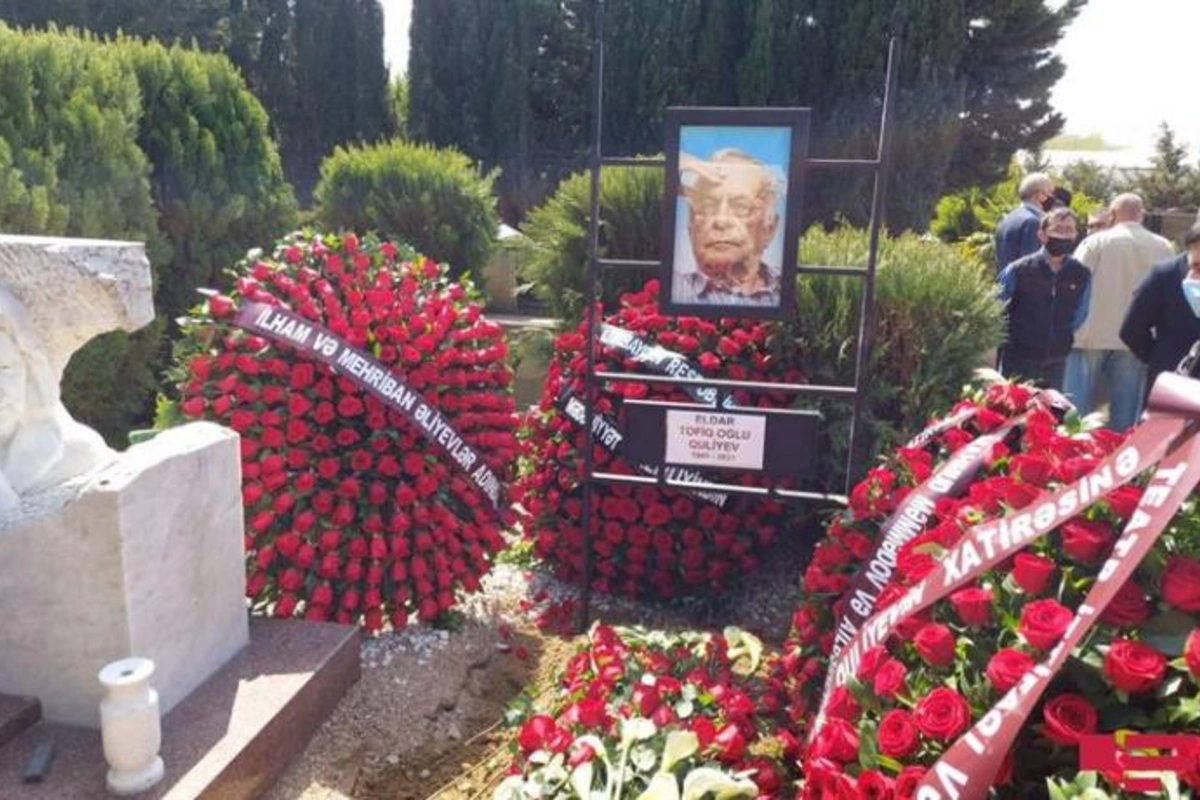Prezident və xanımı Eldar Quliyevin dəfn mərasiminə əklil göndərdi