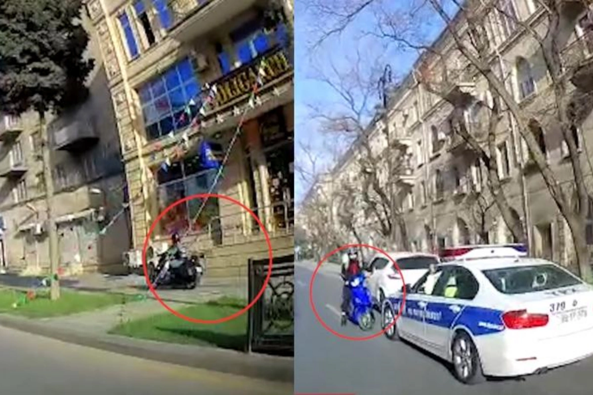 Bakıda moped və motosiklet sürücülərindən özbaşınalıq — VİDEO