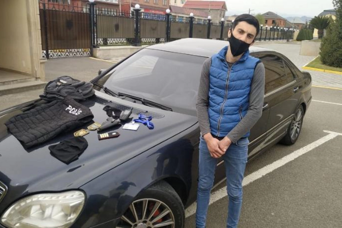 Lənkəranda saxta polis saxlanıldı — FOTOLAR