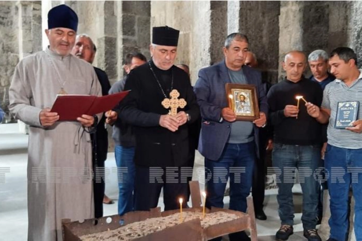 Udilər Laçındakı Ağoğlan məbədində növbəti dəfə ibadət etdilər — FOTOLAR
