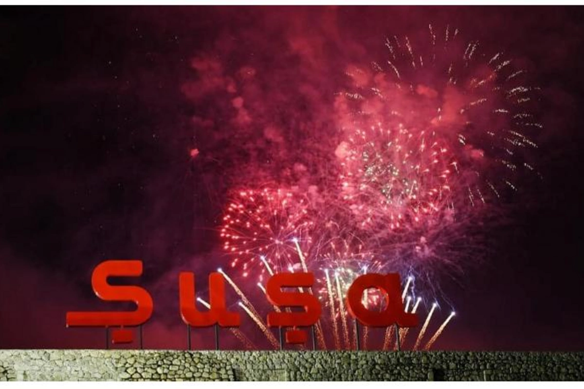 Şuşada atəşfəşanlıq oldu — VİDEO