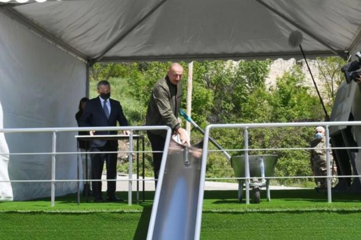 Şuşada 1 saylı ümumtəhsil məktəbinin təməli qoyuldu