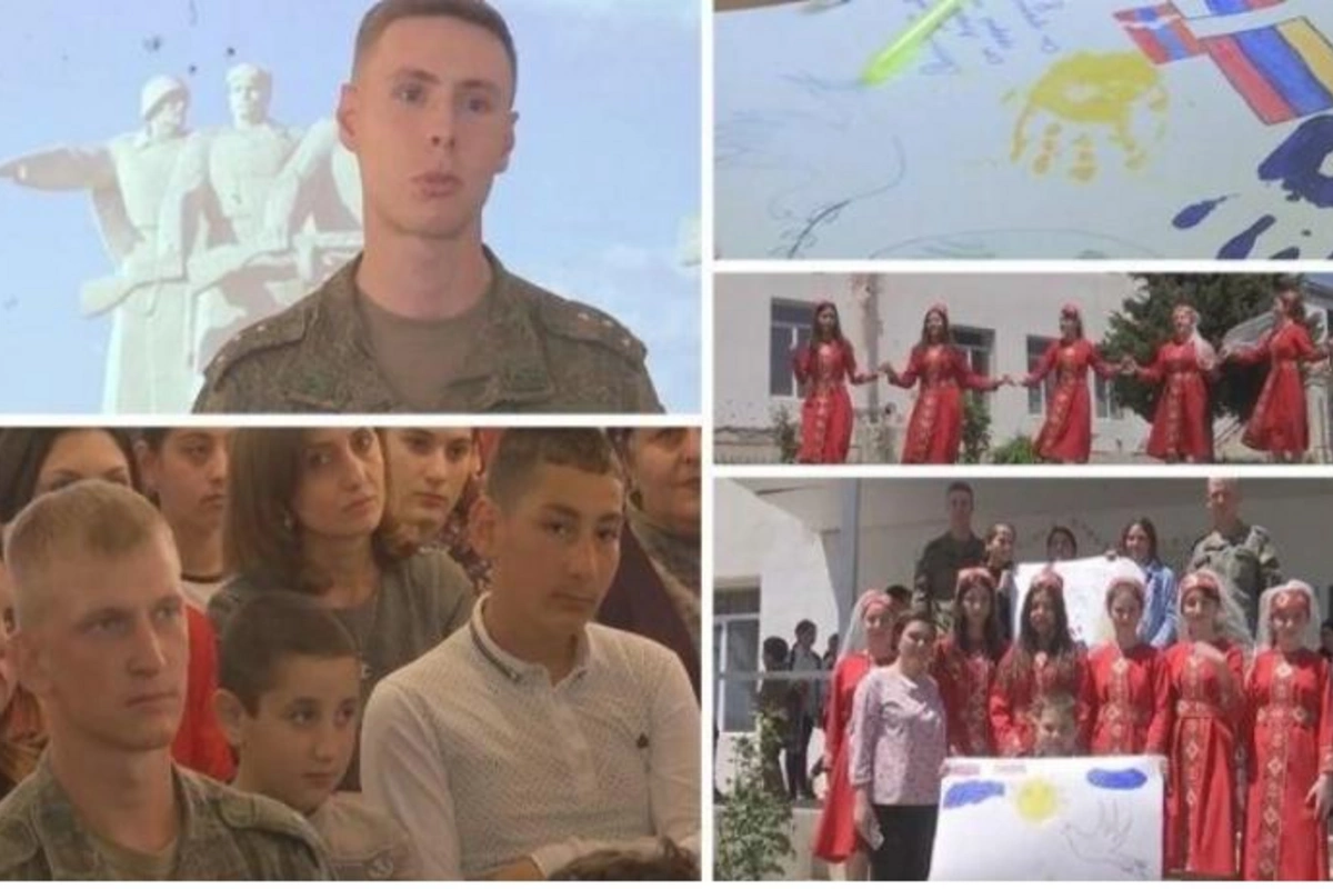 Ermənilər Kəlbəcərdə rus hərbçilər qarşısında “Köçəri” rəqsimizi ifa etdi — FOTO