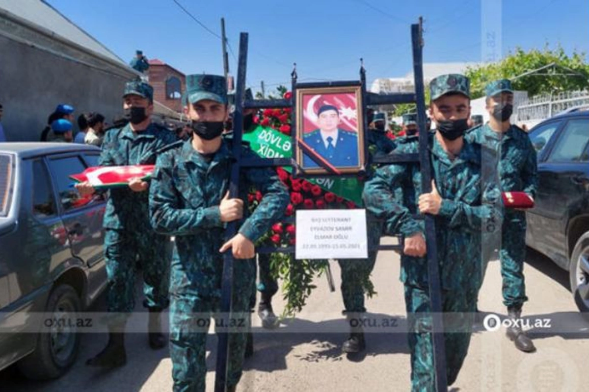Şəhid zabitimiz dəfn edildi (FOTO)