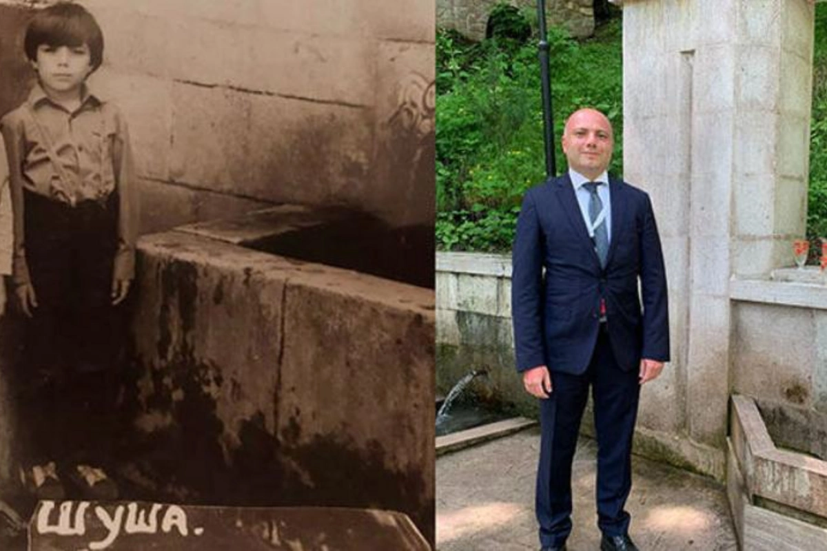 Nazir Anar Kərimov uşaq vaxtı Şuşada çəkdirdiyi şəkili paylaşdı — FOTO