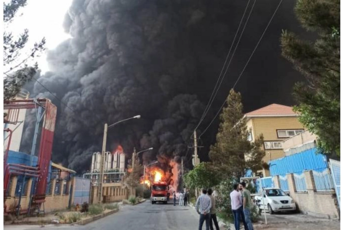 İranda kimya zavodunda yanğın — FOTO