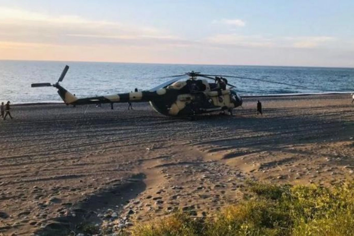 Azərbaycan hərbi helikopteri Türkiyədə təcili eniş etdi — VİDEO