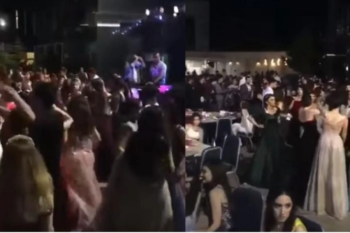 Bakıda Çanaqqala restoranındakef: Yeyib-içib, oynadılar — VİDEO