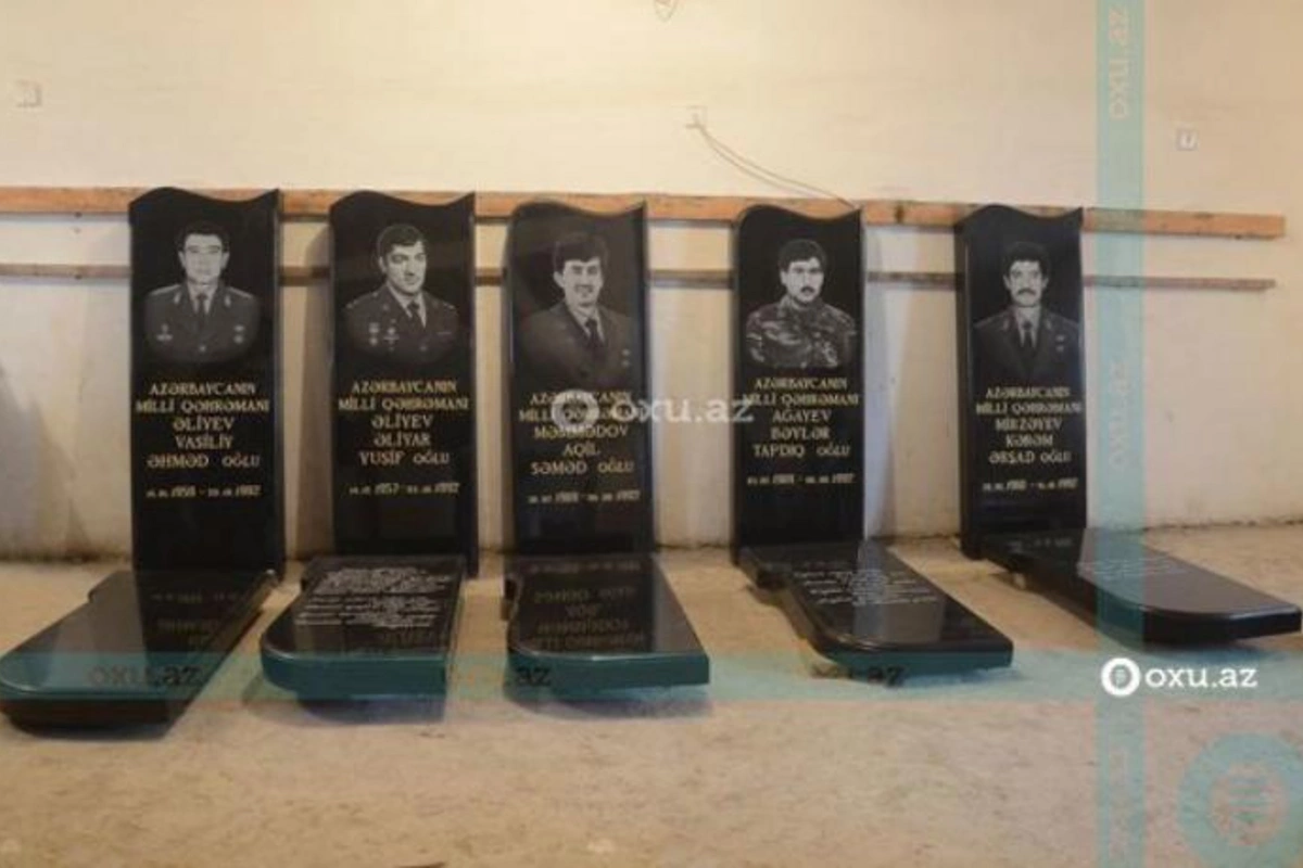 Beş Milli Qəhrəmanın qəbirüstü abidəsi bərpa edildi