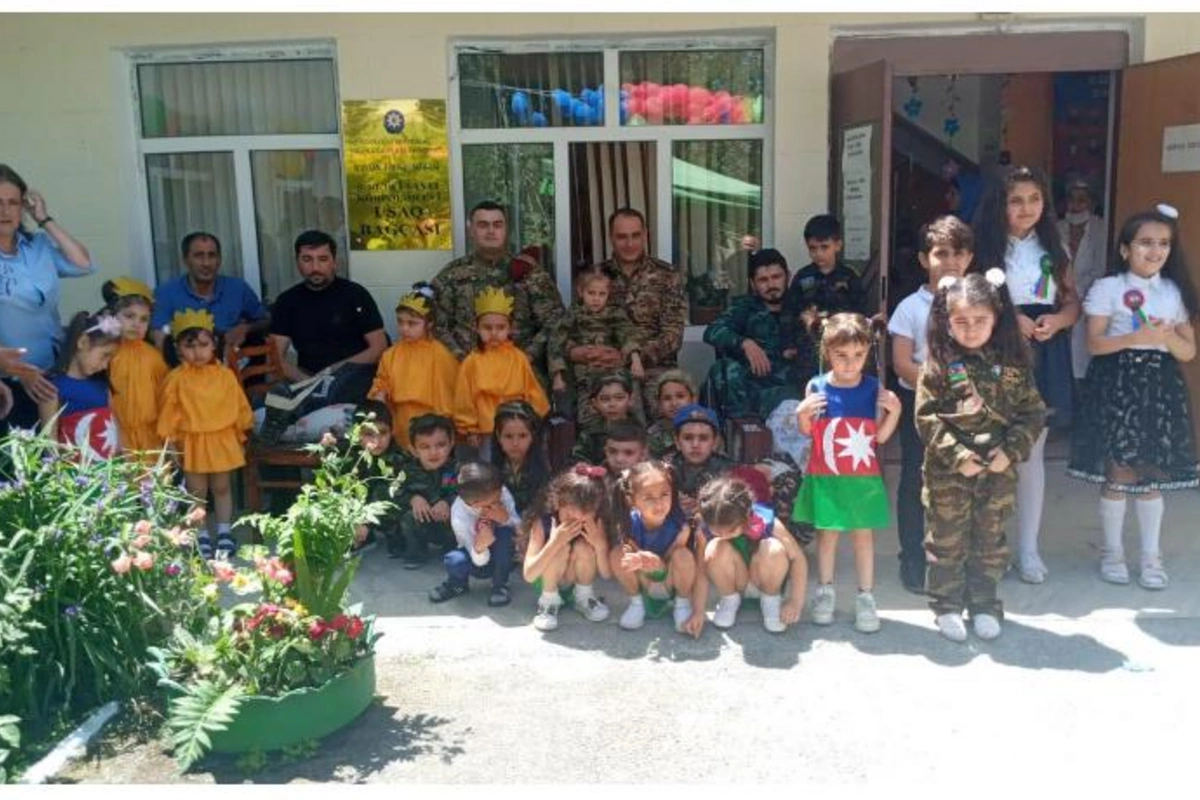 İsmayıllıda bağça uşaqları ilə qazilərin görüşü oldu — FOTO