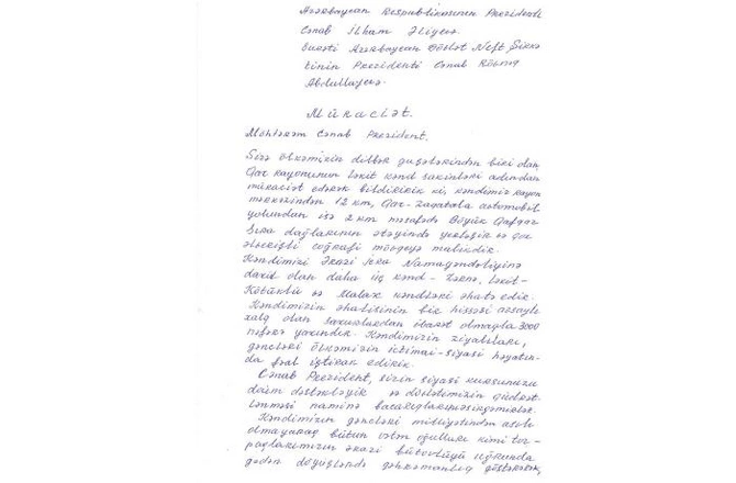 Azsaylı xalqların nümayəndələri Prezidentə müraciət etdi: Təbii qazla təmin olunmaq istəyirik — FOTOLAR