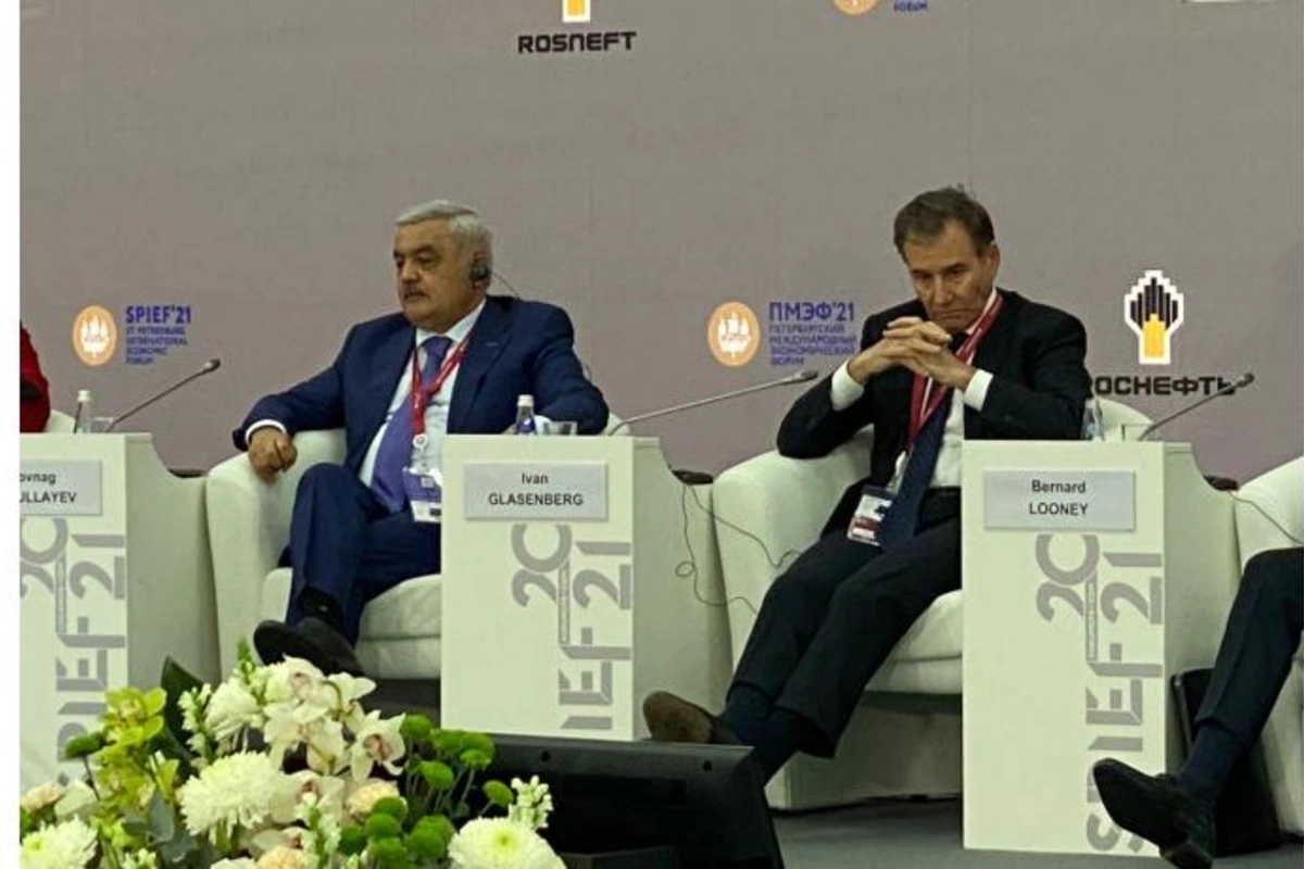 Rövnəq Abdullayev Sankt-Peterburq beynəlxalq iqtisadi forumunda çıxış etdi — FOTOLAR