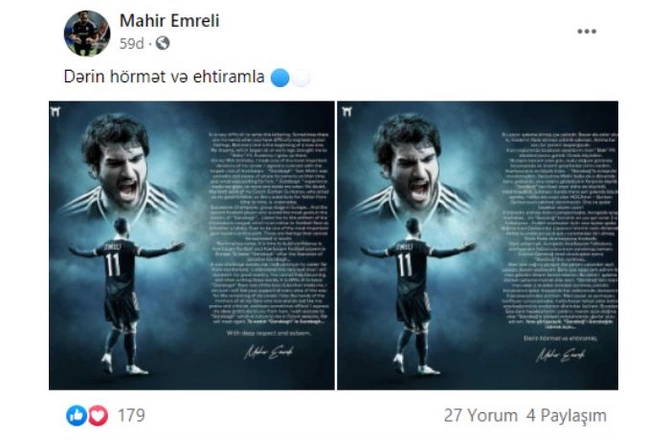 Mahir Emreli “Qarabağ“la vidalaşdı — FOTO