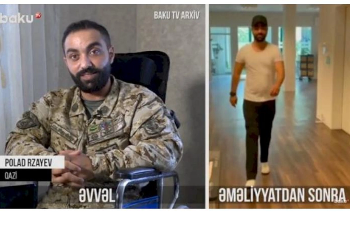Ayaqlarını itirən qazi artıq qaça bilir: Hər kəsi duyğulandıran görüntülər — VİDEO