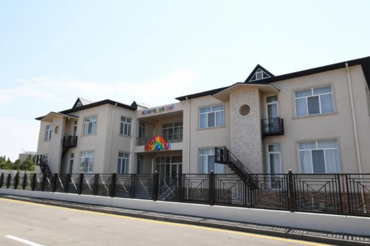 Naftalan şəhərində 200 yerlik körpələr evi-uşaq bağçası istifadəyə verildi — FOTOLAR