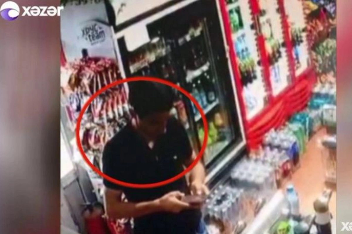 Bakıda mağazada oğurluq anbaan kameraya düşdü — VİDEO