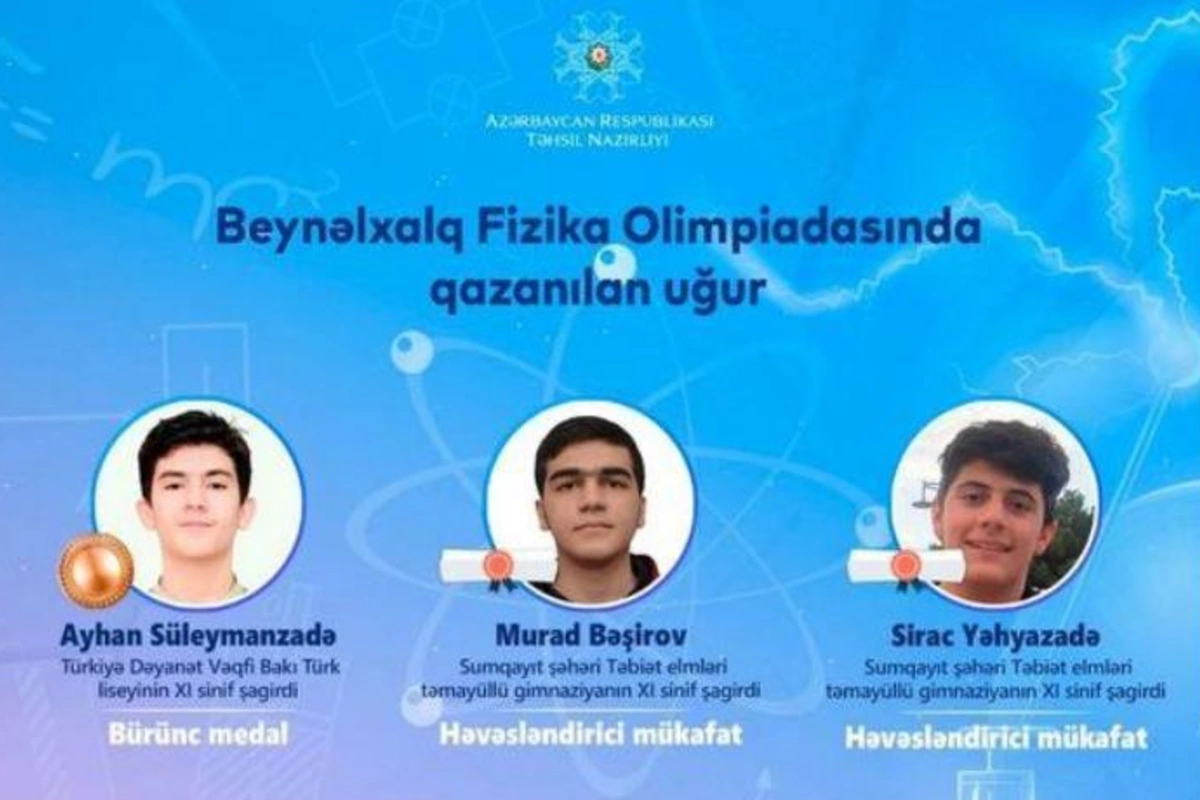 Məktəblilərimiz Beynəlxalq Fizika Olimpiadasında uğur qazandılar