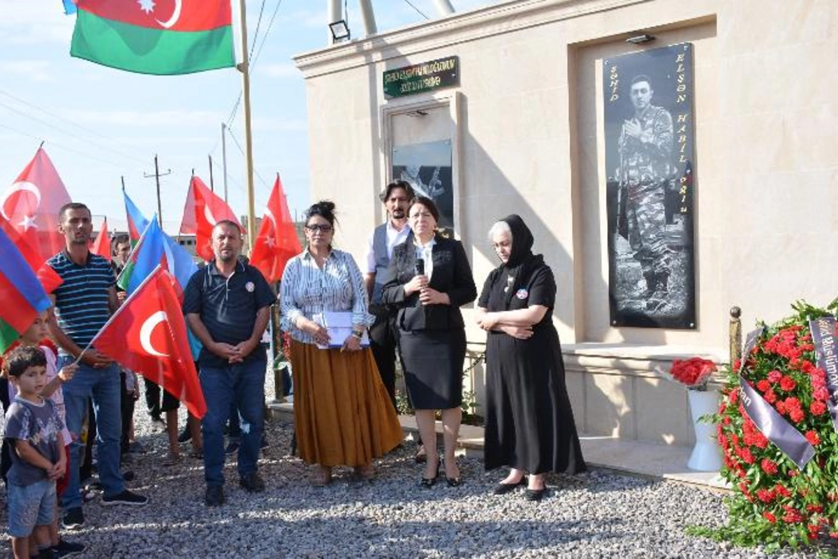 Abşeronda şəhid Elşən Müslümovun barelyefinin açılışı oldu — FOTO