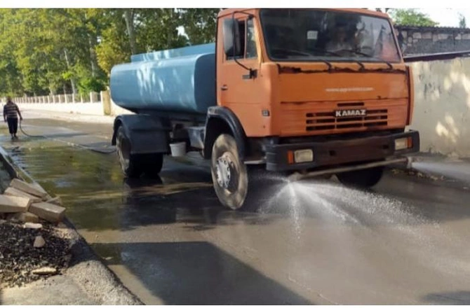 Füzuli rayonunda dezinfeksiya işləri gücləndirildi — FOTOLAR