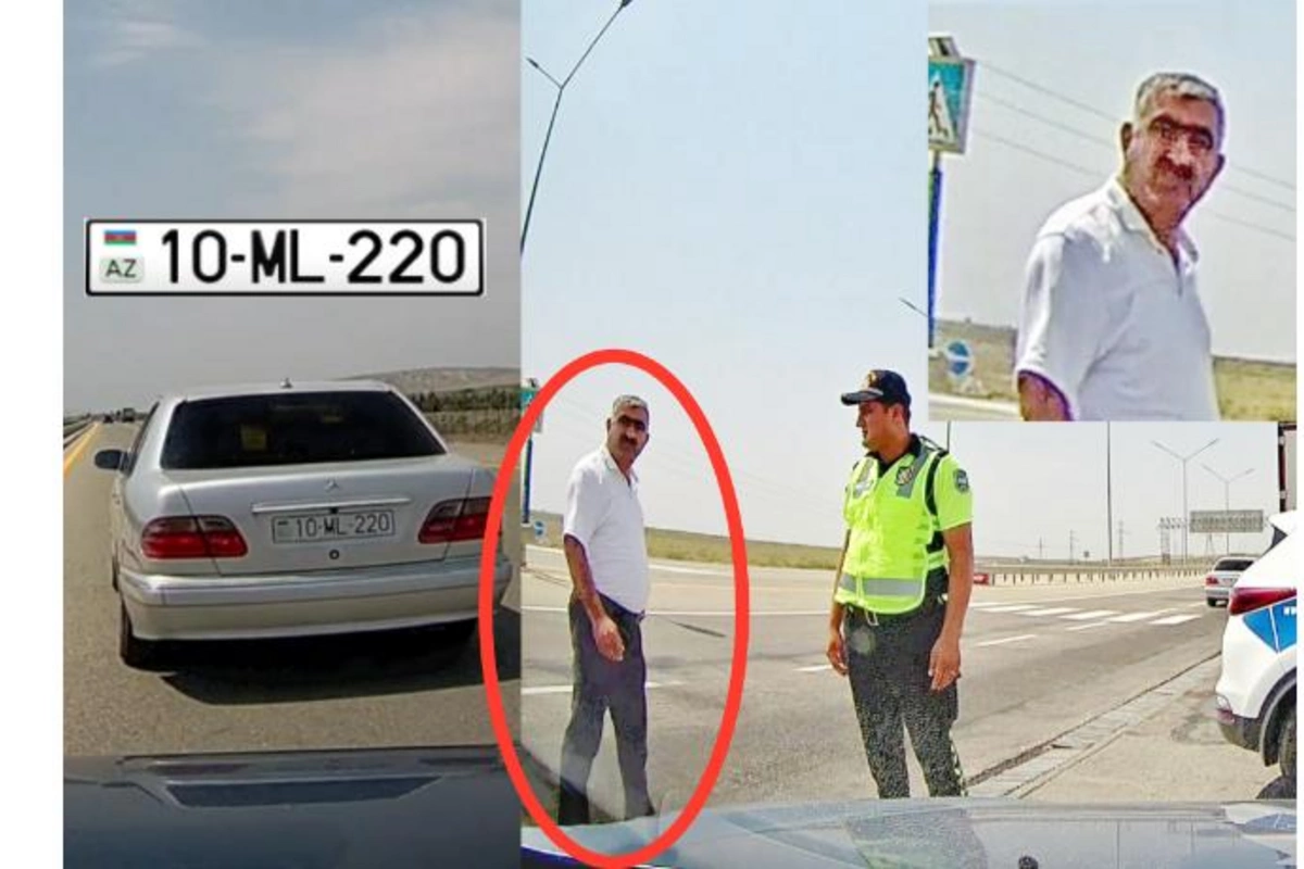 Sürücü yolu kəsdi, sərnişin isə YPX postunda şər atdı — VİDEO