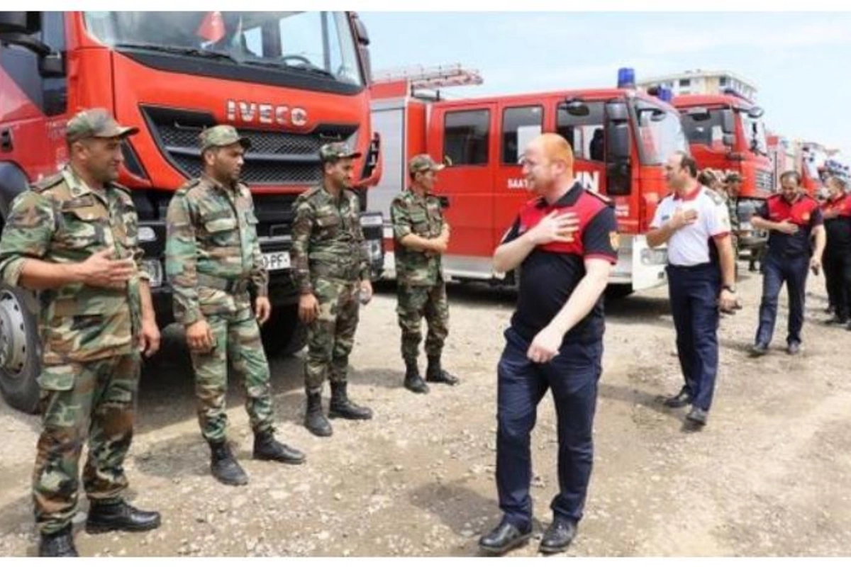 Yanğınsöndürənlərimiz Türkiyədə böyük sevinclə qarşılandı — FOTO