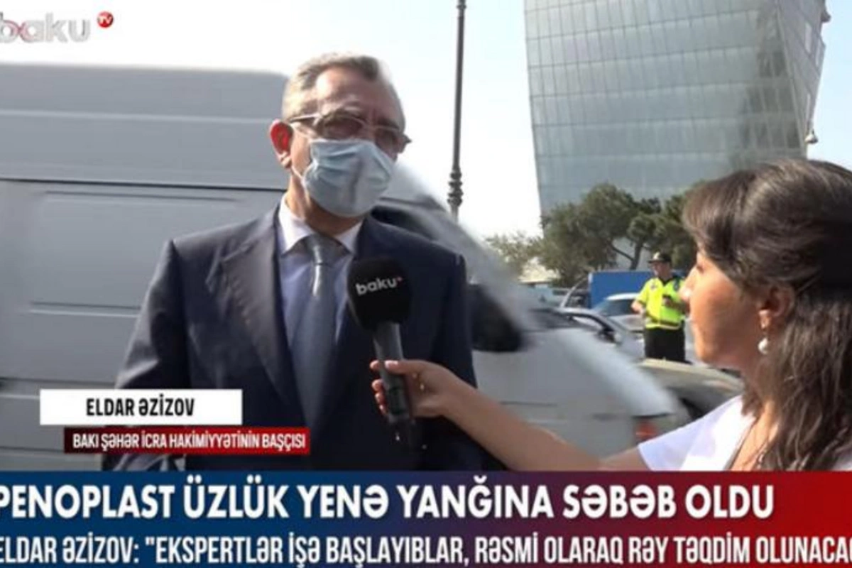 Penoplast üzlük yenə yanğına səbəb oldu: Eldar Əzizov hadisə yerinə baş çəkdi — VİDEO