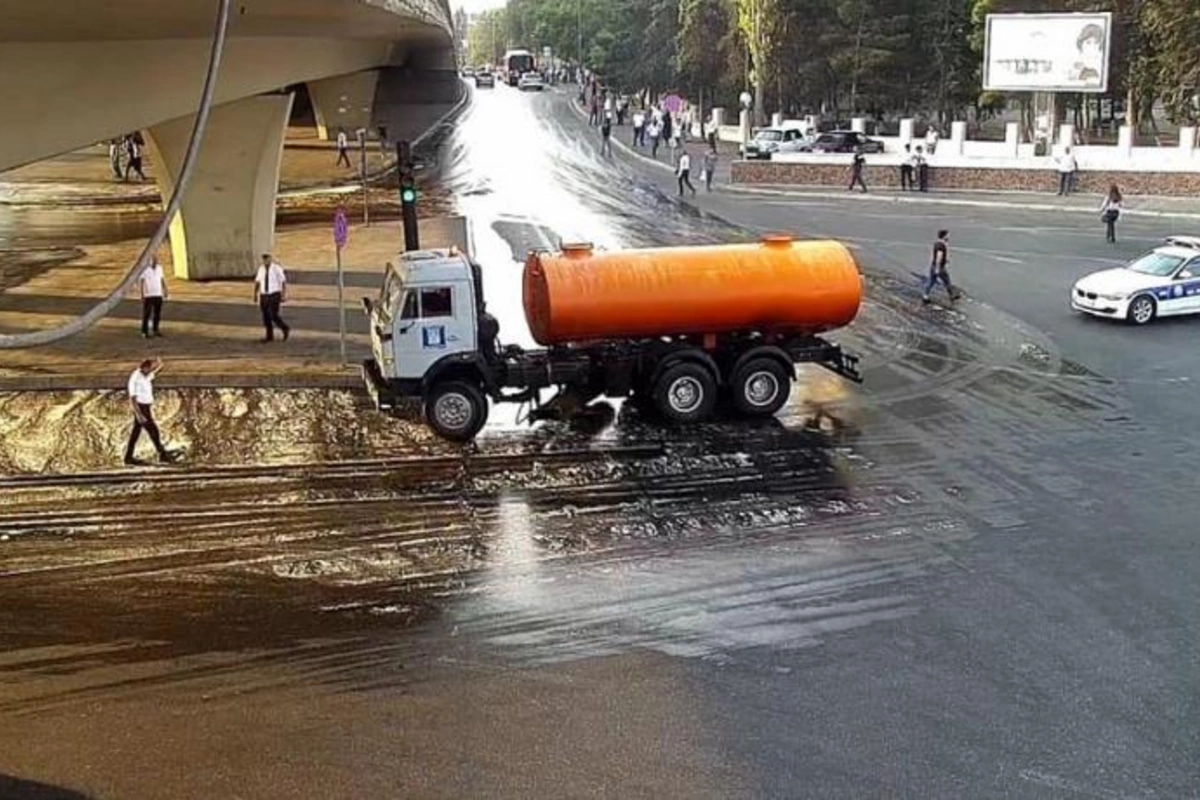 Yola yağ dağıldı, “20 Yanvar” dairəsi bağlandı — FOTOLAR