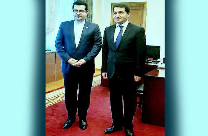 Hikmət Hacıyev İran səfiri ilə gündəmi MÜZAKİRƏ ETDİ