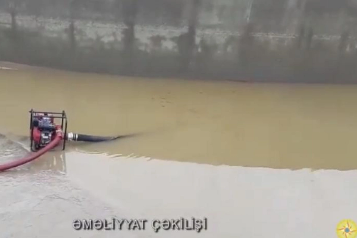 FHN: “Subasmaya məruz qalan ərazilərdən yağış suları kənarlaşdırılıb” — VİDEO