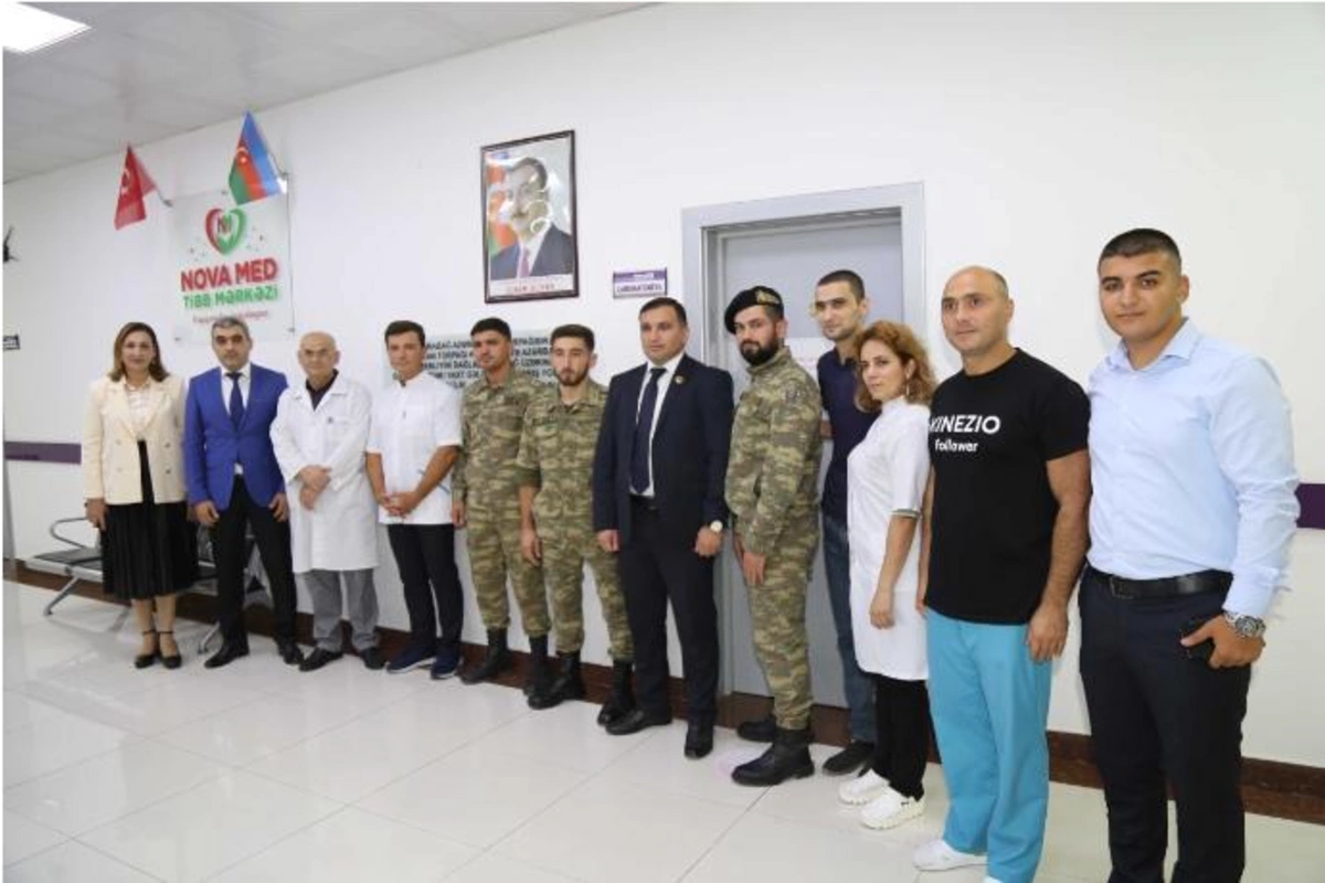 Ukraynalı həkimlər qazilərimizi müayinə etdi — FOTOLAR