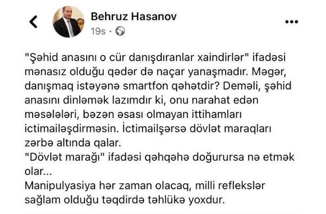 Əli Həsənovun qohumu olan PA-nın keçmiş əməkdaşı dövlətə qarşı — FOTOFAKT