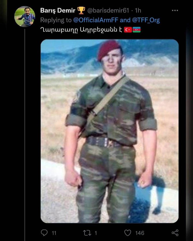 Türk azarkeşlər Ermənistan millisinin paylaşımına Azərbaycanla bağlı şərhlərlə cavab verdi — FOTOLAR Türk azarkeşlər Ermənistan millisinin paylaşımına Azərbaycanla bağlı şərhlərlə cavab verdi — FOTOLAR