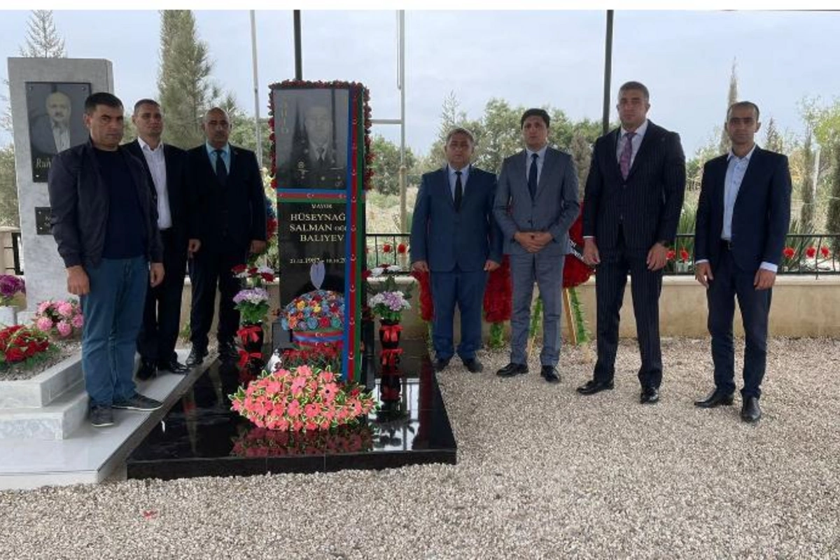 Salyanda şəhid Hüseynağa Balıyevin məzarı ziyarət olundu — FOTOLAR