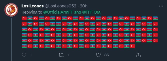 Türk azarkeşlər Ermənistan millisinin paylaşımına Azərbaycanla bağlı şərhlərlə cavab verdi — FOTOLAR Türk azarkeşlər Ermənistan millisinin paylaşımına Azərbaycanla bağlı şərhlərlə cavab verdi — FOTOLAR