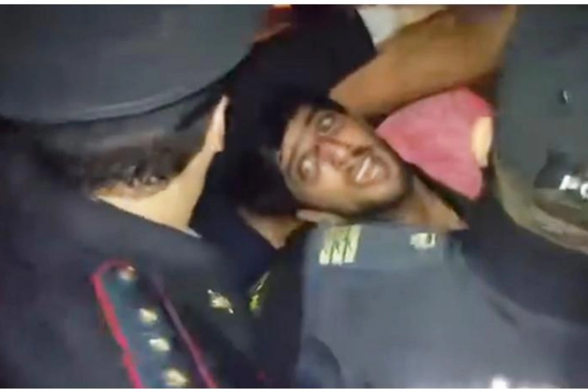 Oğurluqda şübhəli bilinən şəxsi polis döyüb? — VİDEO