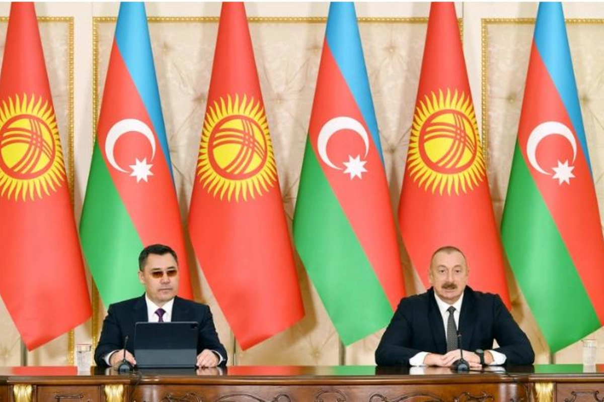 Azərbaycan və Qırğızıstan prezidentləri mətbuata bəyanatlarla çıxış ediblər — YENİLƏNDİ (FOTOLAR)