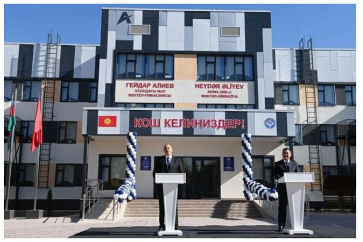 Bişkekdə Heydər Əliyev adına Məktəb-Gimnaziya təhsil-tərbiyə kompleksinin açılışı olub — YENİLƏNİB (FOTO)