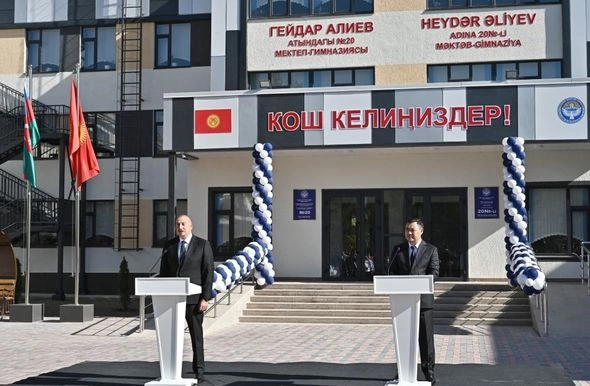 Bişkekdə Heydər Əliyev adına Məktəb-Gimnaziya təhsil-tərbiyə kompleksinin açılışı olub — YENİLƏNİB (FOTO)