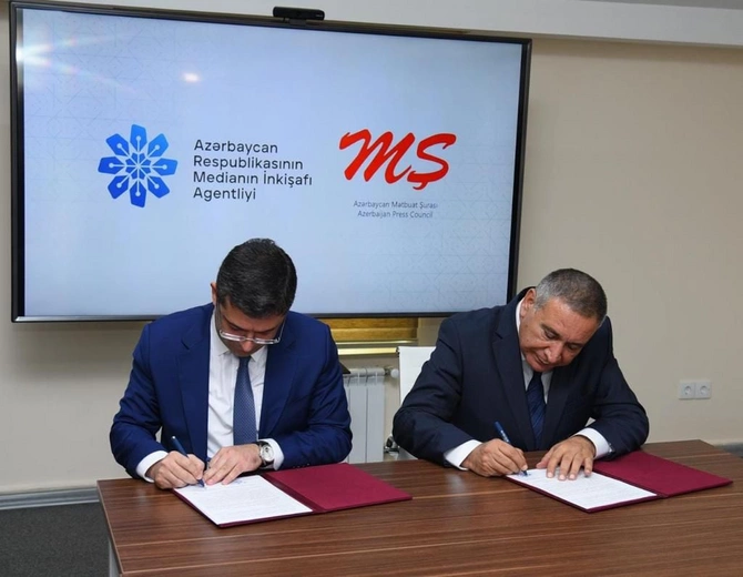 MEDİA və Mətbuat Şurası arasında memorandum imzalandı — FOTOLAR MEDİA və Mətbuat Şurası arasında memorandum imzalandı — FOTOLAR